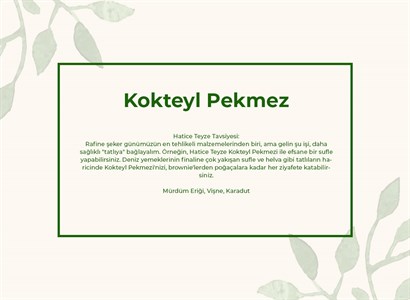 Kokteyl Pekmez - 240 gr-Tahin & Pekmez
